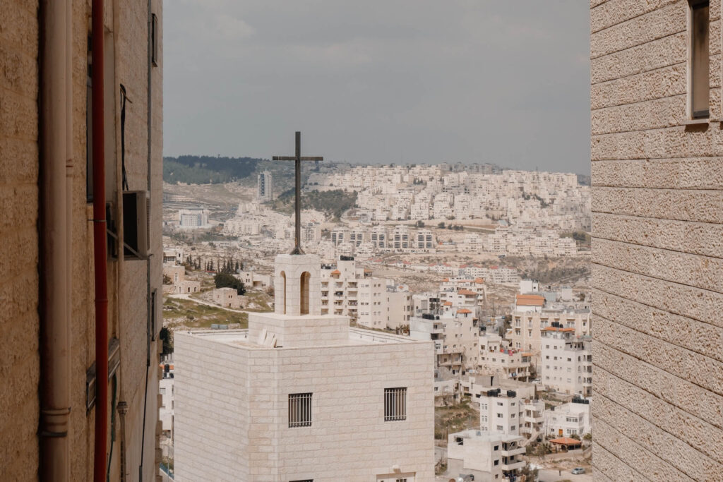 De stad Bethlehem in Palestina