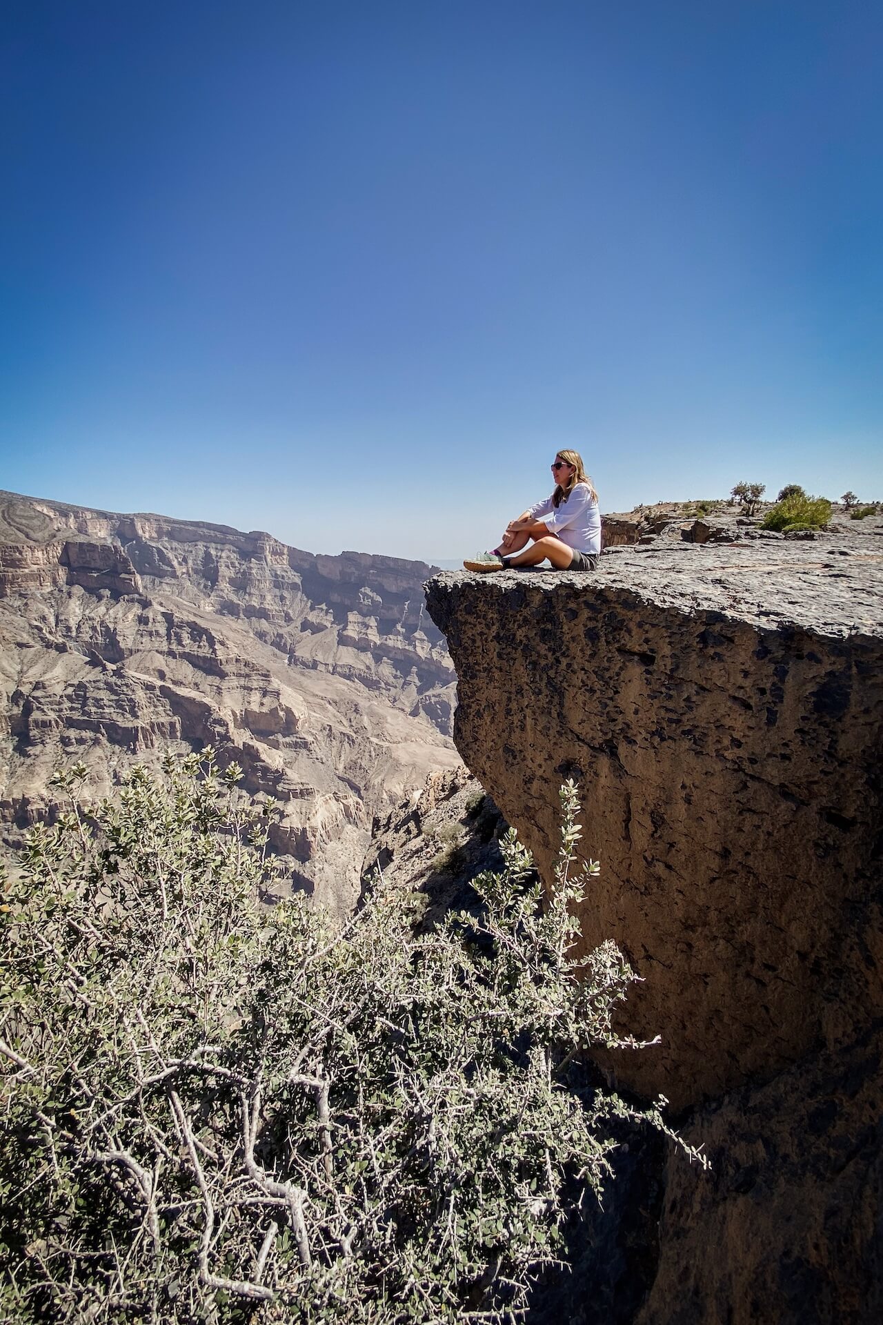 Balcony Hike Al Nakhar-kloof in de bergketen Jebel Shams 